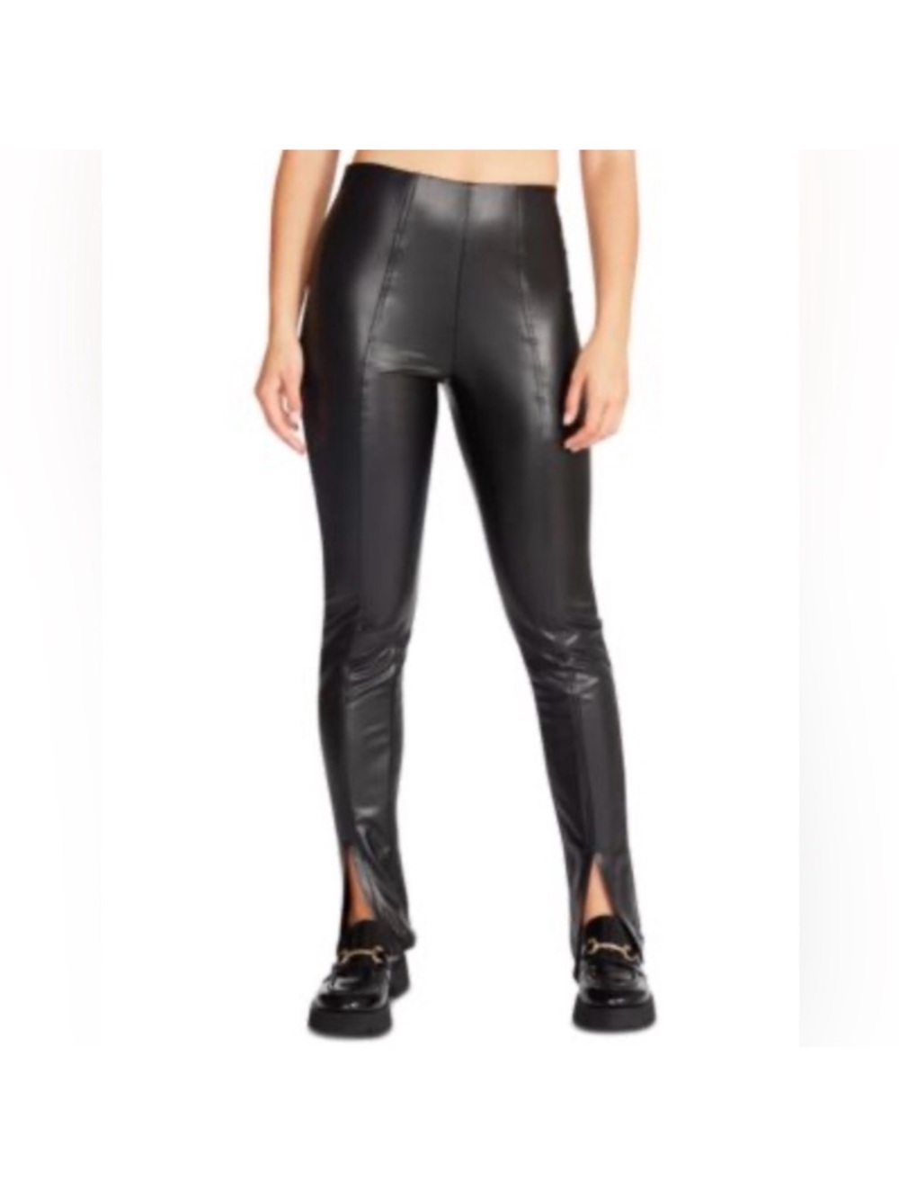 Steve Madden Black Faux Leather Pants Size Medium